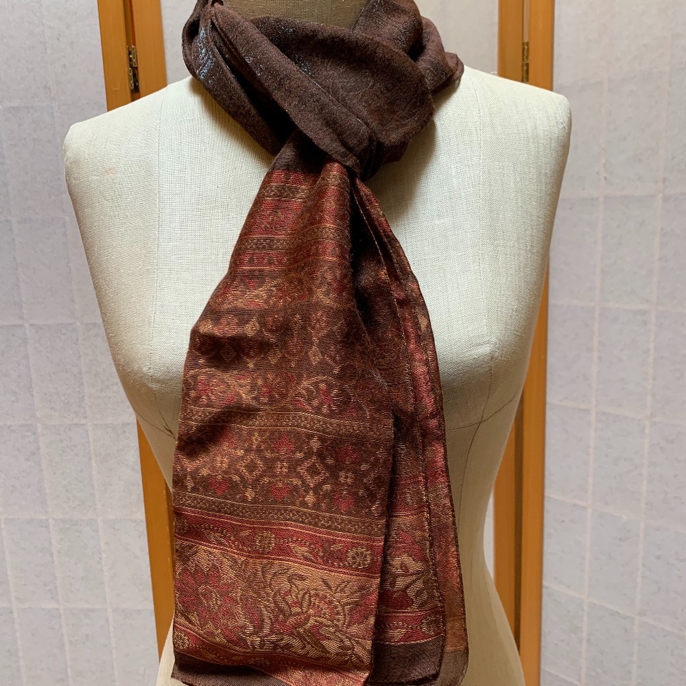 Brown scarf-made in Italy
